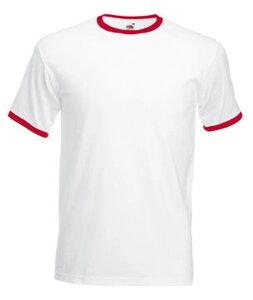Чоловіча футболка з манжетами біла 168-WM