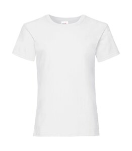 Дитяча футболка однотонна для дівчаток біла 005-30