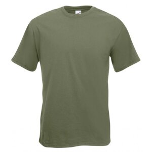 Чоловіча футболка щільна преміум оливкова 044-59
