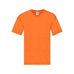 Чоловіча футболка легка з V-подібним вирізом помаранчева 426-44