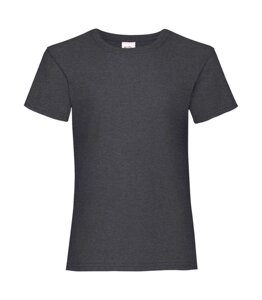 Дитяча футболка для дівчаток темно-сіра меланж 005-HD