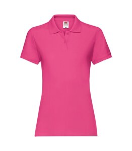 Женская футболка поло хлопок малиновая 030-57