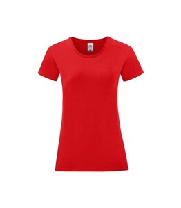 Жіноча футболка однотонна червона 432-40