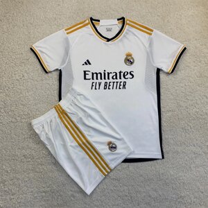 Дитяча футбольна форма Реал Мадрид біла 2023-24