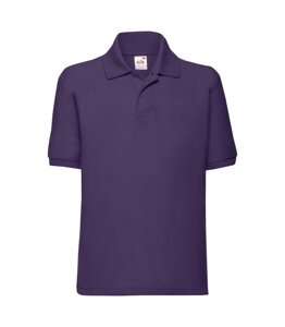 Дитяча футболка поло однотонна фіолетова 417-PE
