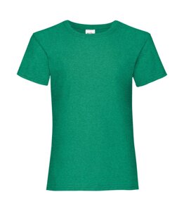 Дитяча футболка для дівчаток зелена меланж 005-RХ