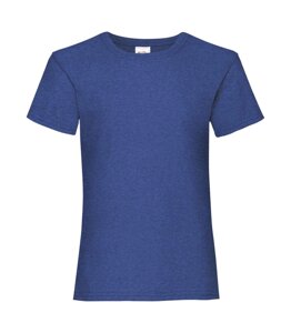 Дитяча футболка для дівчаток синя меланж 005-R6