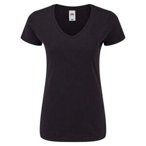 Женская футболка с V-образным вырезом черная 444-36 в Харьковской области от компании Интернет-магазин молодежной одежды "Bagsmen"