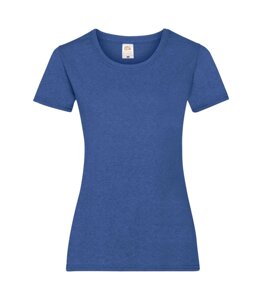 Жіноча футболка хлопок синя меланж 372-R6