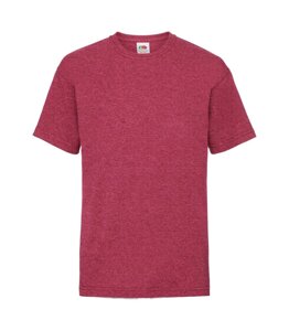 Дитяча футболка однотонна червона меланж 033-VH