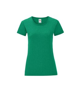 Жіноча футболка однотонна зелена меланж 432-RX