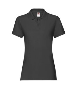 Женская футболка поло хлопок черная 030-36
