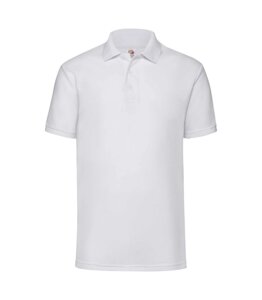 Чоловіча однотонна футболка поло біла 402-30