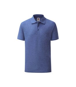 Чоловіча футболка поло синя меланж 402-R6