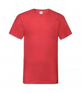 Мужская футболка с V-образным вырезом красная 066-40