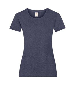 Жіноча футболка хлопок темно-синя меланж 372-VF