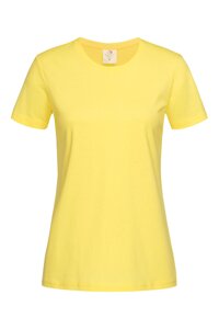 Жіноча футболка бавовна жовта Classic Women