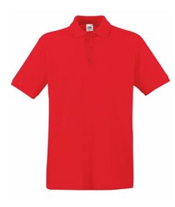 Чоловіча однотонна футболка поло червона 218-40