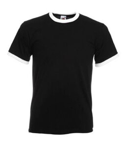 Чоловіча футболка з манжетами чорна 168-KW