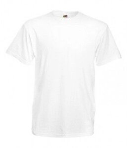 Чоловіча футболка однотонна щільна біла 212-30