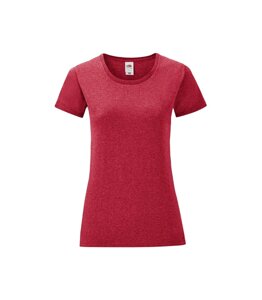 Жіноча футболка однотонна червона меланж 432-VH