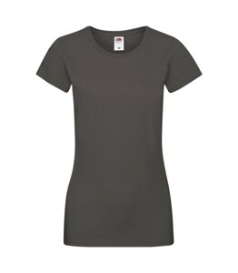 Жіноча футболка однотонна темно-сіра 414-GL