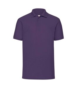 Чоловіча однотонна футболка поло фіолетова 402-PE