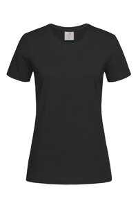 Жіноча футболка бавовна чорна Classic Women