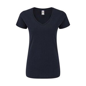 Жіноча футболка з V-подібним вирізом темно синя 444-АЗ