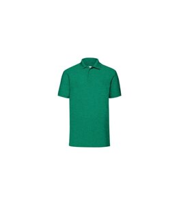 Чоловіча футболка поло зелена меланж 402-RX