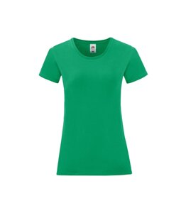 Жіноча футболка однотонна зелена 432-47