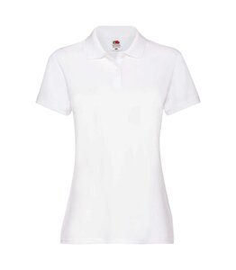 Жіноча футболка поло бавовна біла 030-30