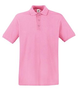 Чоловіча однотонна футболка поло рожева 218-52