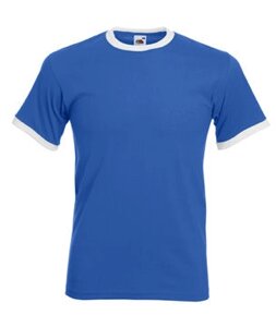 Чоловіча футболка з манжетами синя 168-KB