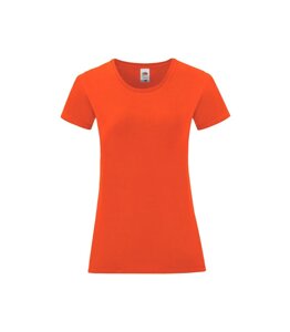 Жіноча футболка однотонна помаранчева 432-44