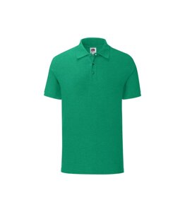 Чоловіча футболка поло зелена меланж 044-RX