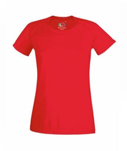Женская спортивная футболка красная 392-40