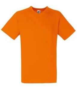 Мужская футболка с V-образным вырезом оранжевая 066-44