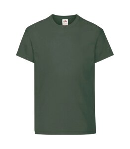 Дитяча футболка хлопок темно-зелена 019-38