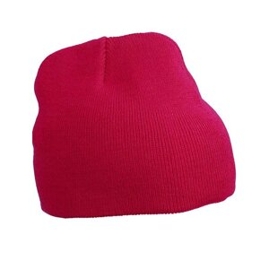 Класична зимова шапка малинова 7580-3