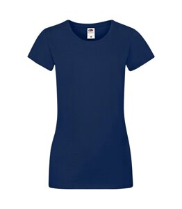 Жіноча футболка однотонна темно синя 414-32