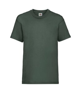 Дитяча футболка однотонна темно-зелена 033-38
