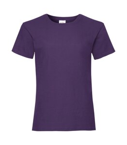 Дитяча футболка однотонна для дівчаток фіолетова 005-PE
