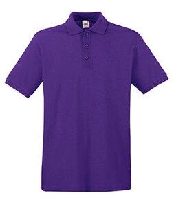 Чоловіча однотонна футболка поло фіолетова 218-PE