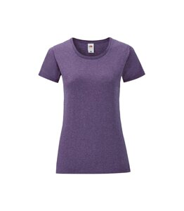 Жіноча футболка однотонна фіолетова меланж 432-НР