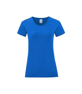 Жіноча футболка однотонна синя 432-51