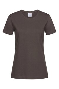 Жіноча футболка бавовна коричнева Classic Women