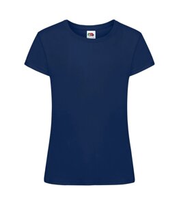 Дитяча футболка для дівчаток темно синя 017-32