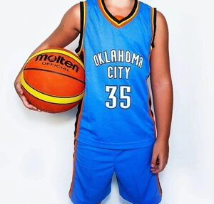 Дитяча баскетбольна форма OKLAHOMA CITY блакитна