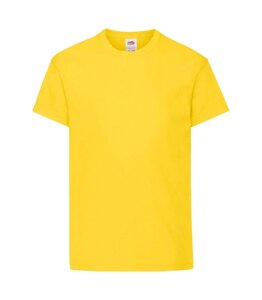 Дитяча футболка хлопок яскраво-жовта 019-K2